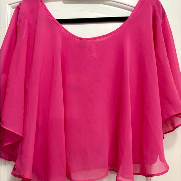 Pink Chiffon Women's Top - Picture 2 of 5